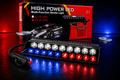revv 12V LED Emergency Flasher Light Bar – Red, Blue & White Warning Strobe Light for Cars, SUVs, Jeeps & Trucks