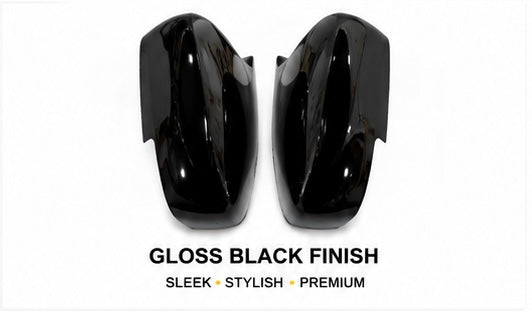Revv Batman Style Gloss Black Car Side Mirror Covers – Sporty Premium Design, Set of 2